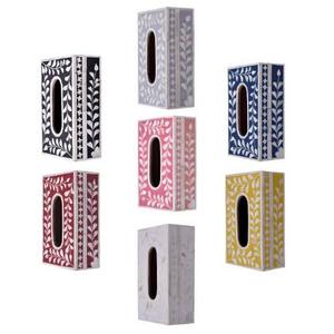 กล่องกระดาษทิชชูแบบฝังลายไม้สวยงามเป็นมิตรกับสิ่งแวดล้อมปรับแต่งได้ลายทางเรขาคณิตสำหรับโต๊ะห้องนั่งเล่นห้องน้ำของขวัญคอลเลกชัน - Product Image 2