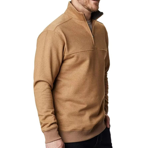Haute qualité 100% coton hommes quart Zip pull sweat confortable professionnel fait sweats à capuche quantité minimale de commande bas professionnel fait - Product Image 5