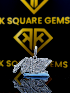 Pendentif Hip Hop numéro personnalisé, personnaliser votre lettre, pendentif numéro Hip Hop pour hommes, pendentif Moissanite, bijoux Ice Out Hip Hop - Product Image 5