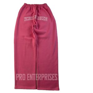 Pantalones Deportivos de Felpa Gruesa 100% Algodón para Hombre, Corte Ancho, Estilo Holgado, Cintura Elástica, Pantalones Acampanados con Logotipo Personalizado - Product Image 1