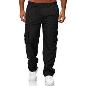 Nouveau pantalon Cargo personnalisé multi-poches grande taille pantalons et pantalons pour hommes pantalon Cargo décontracté à taille élastique de couleur unie pour hommes - Product Image 6