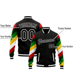 Veste de baseball personnalisée en laine 100% avec capuche brodée sur mesure, tenue de sport, taille plus pour hommes, devant - Product Image 5