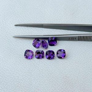 Cojín alargado suelto de amatista brasileña Natural de 3mm y 5mm, corte facetado, piedras preciosas, fabricación de joyas hechas a mano, fabricante, proveedor - Product Image 1