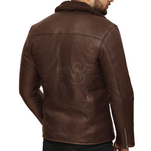 New Stock Men's Cow Skin <b>Fur</b> Leather Winter <b>Jacket</b>-High Quality Eco-Friendly Customizable - Product Image 4