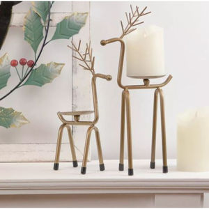 Bougeoir décoratif de renne de conception de fantaisie fait de bougeoir de fer en métal pour le bougeoir de photophore de salon - Product Image 2
