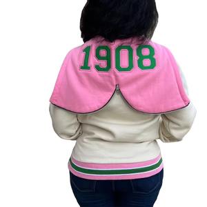 Sudadera Personalizada con Bordado Chenille para Mujer, Cuello en V, Talla Grande, Invierno, con Logotipo Frontal, para la Fraternidad Omega Psi Phi - Product Image 3