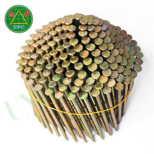 Clavos de bobina de acero al carbono de vástago liso de 2,5mm x 50mm al mejor precio con estilos de cabeza a cuadros para fabricación de palés - Product Image 3