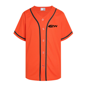 Camiseta de béisbol, camiseta de equipo personalizada, ropa deportiva atlética con botones, uniforme de entrenamiento de manga corta de malla transpirable, cómodo - Product Image 1