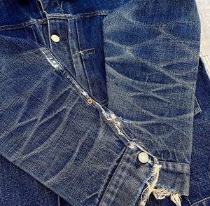 Alta calidad pesado viejo vintage ACIS lavado casual ropa de trabajo lavada chaqueta de mezclilla para los hombres - Product Image 2