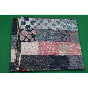 Wholesale Patchwork Vintage <b>Kantha</b> Quilt Bedspread Queen Size 100% Cotton Indian Bedcover Ralli <b>Throws</b> for Home Use - Product Image 2