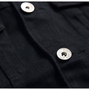 Venta caliente High Street Style Chaqueta de mezclilla para hombre Diseño de invierno Transpirable Abrigo de ganchillo Recubierto de alta calidad - Product Image 5