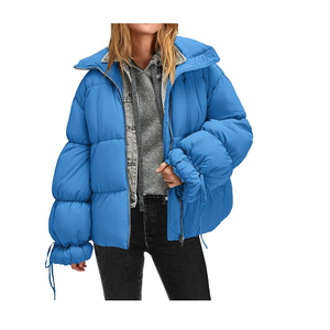 Chaqueta acolchada de gran tamaño para mujer de alta calidad, ropa de calle de Color sólido, vendedor superior, logotipo personalizado, producto de entretenimiento deportivo - Product Image 2