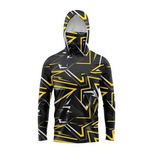 Sudadera con capucha de pesca de poliéster 100% Upf 50 camisas de pesca con capucha con bolsillos ropa de pesca impresión por sublimación diseño OEM - Product Image 4