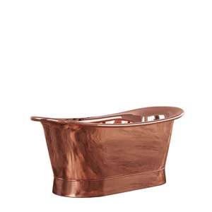 Bañera de Cobre Simple para Decoración Artística de Baños con Textura Artesanal y Acabado Metálico Tradicional - Product Image 6