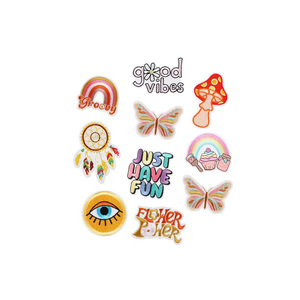 Parche tejido bordado de diseño lindo personalizado de venta directa de fábrica promocional Parches de hierro de alta calidad para ropa - Product Image 3