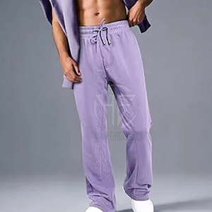 Fashion Wear <b>Trousers</b> Soft Fabric <b>Elastic</b> <b>Waistband</b> Relaxed Fit Clean Design Styling Easy Movement Men Flared Sweat Pant - Product Image 6