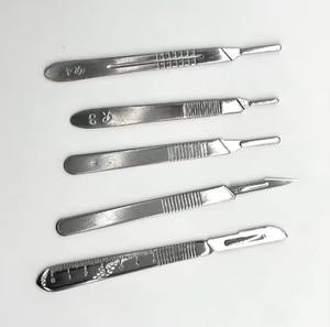 ด้ามมีดผ่าตัดแบบใช้ซ้ำได้ # 3 # ด้ามมีดผ่าตัดสแตนเลส 4 ชิ้น สำหรับคลินิกและโรงพยาบาล - จำหน่ายส่งจำนวนมาก - Product Image 4