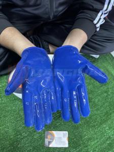 2026 Professional Lightweight Breathable American Football Receiver Gloves Silicone Palm Anti-Slip Grip Full Finger Adjustable - Product Image 4
