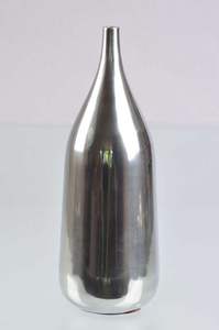 Modern Decorative <b>Cylinder</b> Round <b>Vase</b> Set of 2 Attractive Brass Plated Different Size Metal Floor <b>Vase</b> for Living Room Use - Product Image 3