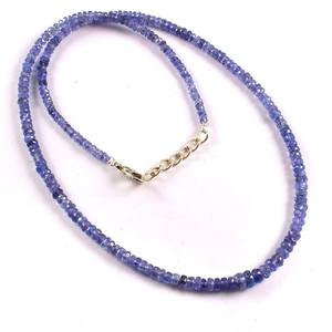 Perles facettées en tanzanite naturelle de haute qualité, pendentif en argent sterling pour enfants, bijoux - Product Image 4