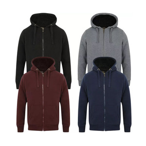 2024 Style Custom Logo French Terry Embroidery Logo Plain Zipper <b>Hoodie</b> Cropped Cotton Fleece Breathable <b>Full</b> <b>Zip</b> <b>up</b> <b>Hoodie</b> - Product Image 2