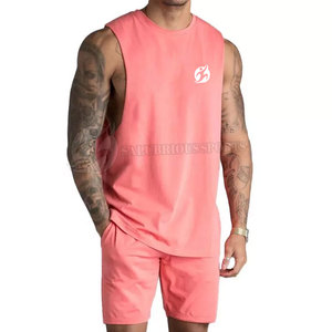 เสื้อกล้ามออกกำลังกายแขนกุดสำหรับผู้ชายเสื้อกีฬาแขนกุดผ้าโพลีเอสเตอร์ระบายอากาศได้ดีผ้าถักนิตติ้งปรับแต่งโลโก้ได้ตามต้องการ - Product Image 4