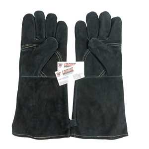 35 Cm Gants de Soudage Tig Vache Daim Cuir Véritable Ignifuge Antidérapant Résistant à la Chaleur Anti-Impact Double Paume Renforcée - Product Image 3