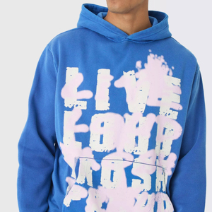 Vente en gros de sweats à capuche de haute qualité, personnalisés avec logo, en coton lourd 340G, surdimensionnés, impression numérique, 2 pièces, pour l'hiver - Product Image 4