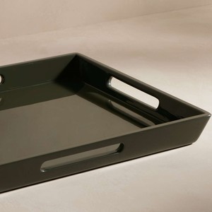 Plateau rectangulaire laqué brillant, plateau de service décoratif, plateau de table basse pour la maison, la cuisine, la salle à manger, pour la décoration intérieure, en provenance du Vietnam - Product Image 3