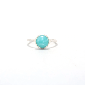 Bague en argent sterling 925 véritable Bague en amazonite Minimalist Wholesale Silver Jewelry Fine Finger Gift Item - Product Image 1