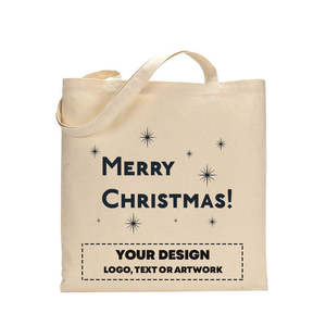 Sac fourre-tout pour femme Joyeux Noël en noir avec étoiles Sacs fourre-tout de Noël - Product Image 3