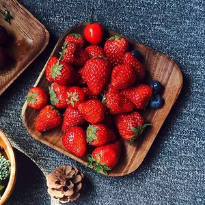 จานรองถาดไม้อะคาเซียแฮนด์เมดพรีเมี่ยม - ชุด 4 ชิ้น (ขนาด: 15 x 15 x 1.5 ซม.) จาก MZ INTERNATIONAL - Product Image 3