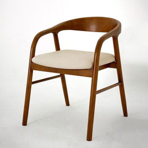 Silla de Oficina Moderna Neva GCF210 con Asiento Tapizado y Estructura de Madera de Caucho para Casa, Apartamento o Villa - Product Image 1