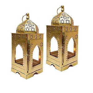 Linterna colgante solar para exteriores, metal dorado antiguo para el hogar, decoración de boda, restaurantes y oficina, techo, balcón, diseño hecho a mano usado - Product Image 6