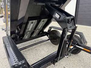 Hydraulic Tilt 5X10 Dump <b>Trailer</b> <b>Farm</b> <b>Trailers</b> Double Axle Utility Hauling <b>Trailer</b> for Agricultural Transport - Product Image 5