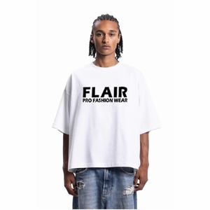 BOXY DISTRESSED <b>WHITE</b> DROP SHOULDER T-<b>SHIRT</b> <b>FOR</b> <b>MEN</b> - Product Image 2