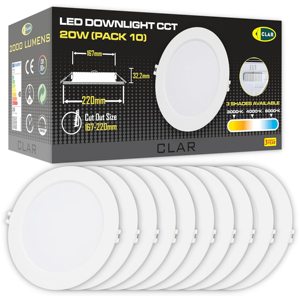 Faretto LED da Incasso 20W per Soffitto, Spotlight LED da Interno con Driver Incluso e CCT Selezionabile 3000K 4000K 6500K - Product Image 1