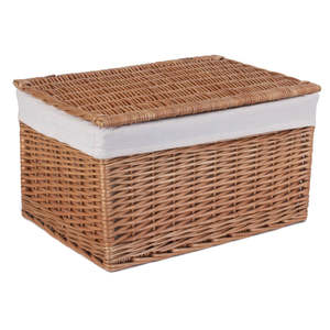 Panier de rangement en osier doublé de coton léger cuit à la vapeur Produit élégant et durable - Product Image 2