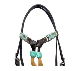 หนังม้าคุณภาพพรีเมี่ยมแบบตะวันตกพร้อมพนักพิงศีรษะดีไซน์แบบนาฟท์สำหรับขี่และแข่งรถ - Product Image 3