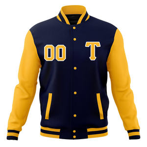 Veste universitaire surdimensionnée couleurs contrastées mode Streetwear Bomber Chenille patchs Hip Hop rétro Letterman veste livraison directe - Product Image 5