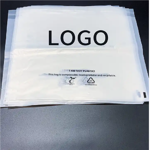 Sac à fermeture éclair vêtements en gros emballage personnalisé givré auto-scellant chemise vêtements sac à fermeture éclair Logo personnalisé imprimé Transparent Pl - Product Image 4