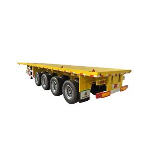 Used 4 Axle 20FT 40FT Steel <b>Flatbed</b> Semi - Product Image 2