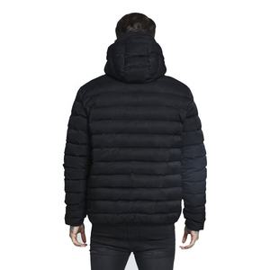 Best Selling Shiny Bubble Quilted <b>Canvas</b> Puffer <b>Jacket</b> for <b>Men</b> Cold Weather Protection Warm Winter with Hood OEM Style - Product Image 4