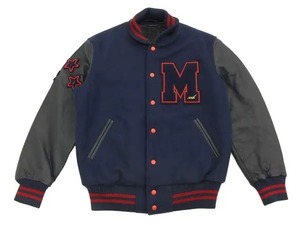 Chaqueta Universitaria de Béisbol Personalizada para Hombre, Bordado Chenille de Alta Calidad, Fabricante OEM, Chaqueta Varsity de Cuero Corta - Product Image 2