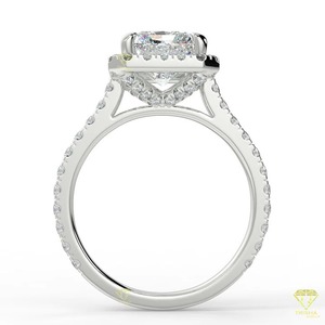 Bague de fiançailles en diamant de laboratoire coupe rayonnante de luxe au design unique pour femmes disponible à un prix abordable - Product Image 6