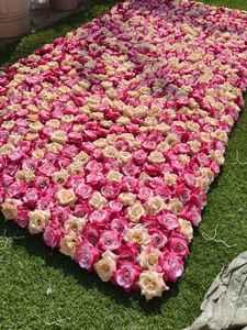 Rose Floral Pathway Royal Bridal Entry Carpet Birthday Event <b>Wall</b> Backdrop Reception Stage <b>Panels</b> Destination Wedding Decoration - Product Image 4