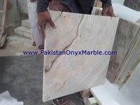 Dalles de marbre onyx blanc poli moderne du Pakistan, garantie 1 an pour les sols de cuisines et salles de bain d'hôtels PK