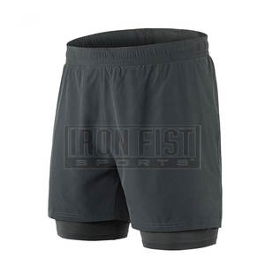 Pantalones cortos de gimnasio de secado rápido transpirables de alta calidad para hombres Pantalones cortos de entrenamiento personalizados para Fitness y entrenamiento Diseño elegante de la calle principal - Product Image 1