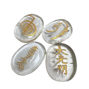 Usui Reiki cristal transparente con Usui Reiki Set símbolo conjunto piedra Natural curación Usui cristal Reiki piedra preciosa al por mayor - Product Image 3