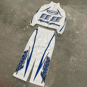 Conjunto Deportivo de Invierno para Hombre, Ropa Deportiva para Correr, Chaqueta con Cremallera y Pantalones Jogger, Cortavientos de Poliéster/Nailon Sólido - Product Image 5